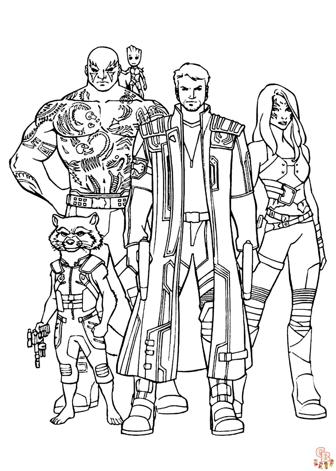 Star Lord Coloring Pages 4