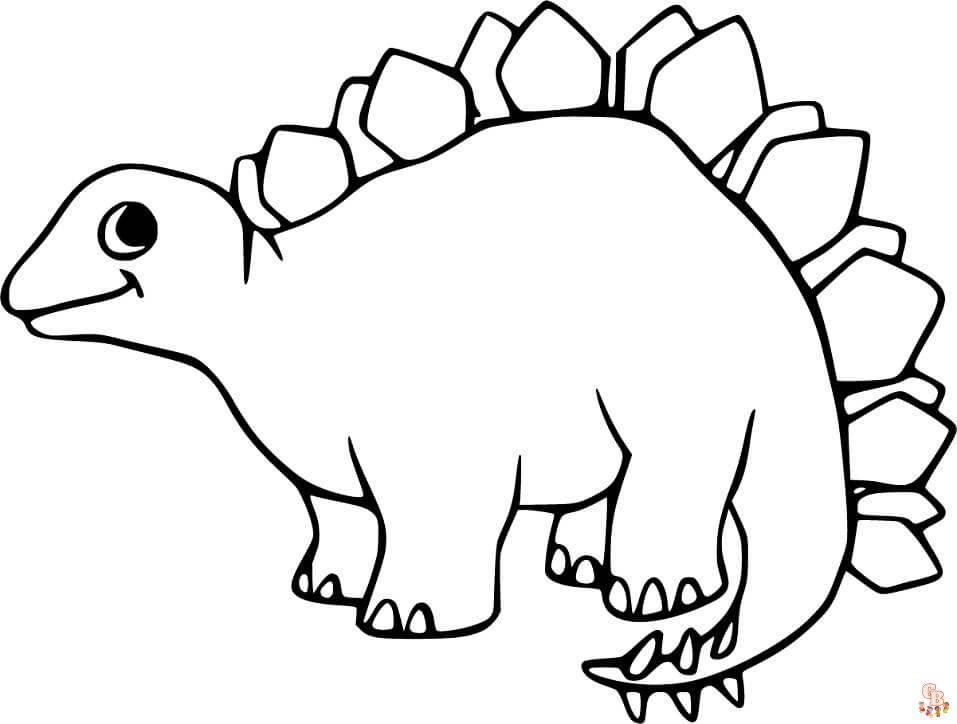 Découvrez le plaisir de colorier avec des pages à colorier Stegosaurus