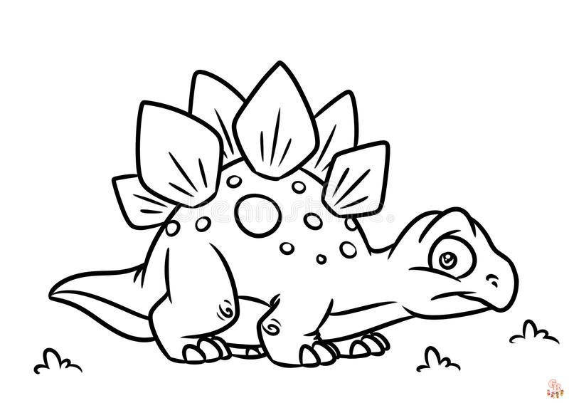 Découvrez le plaisir de colorier avec des pages à colorier Stegosaurus