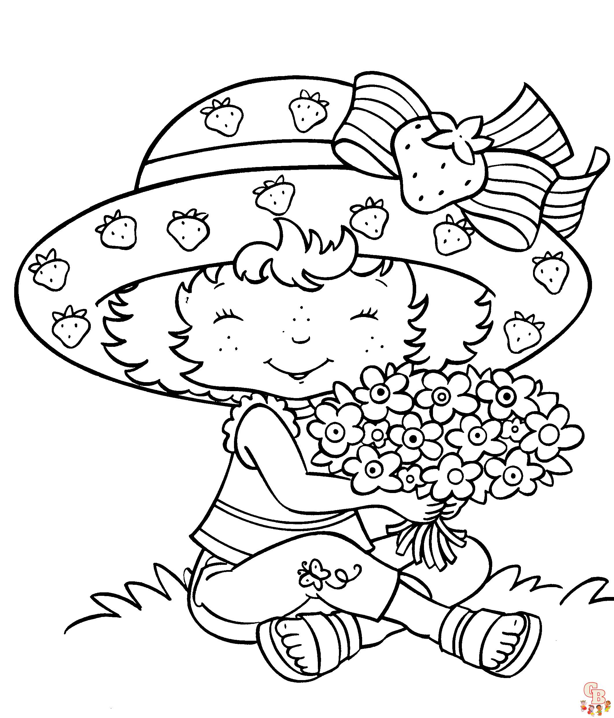 Strawberry Shortcake coloring pages for kids - Strawberry Shortcake Kids Coloring  Pages