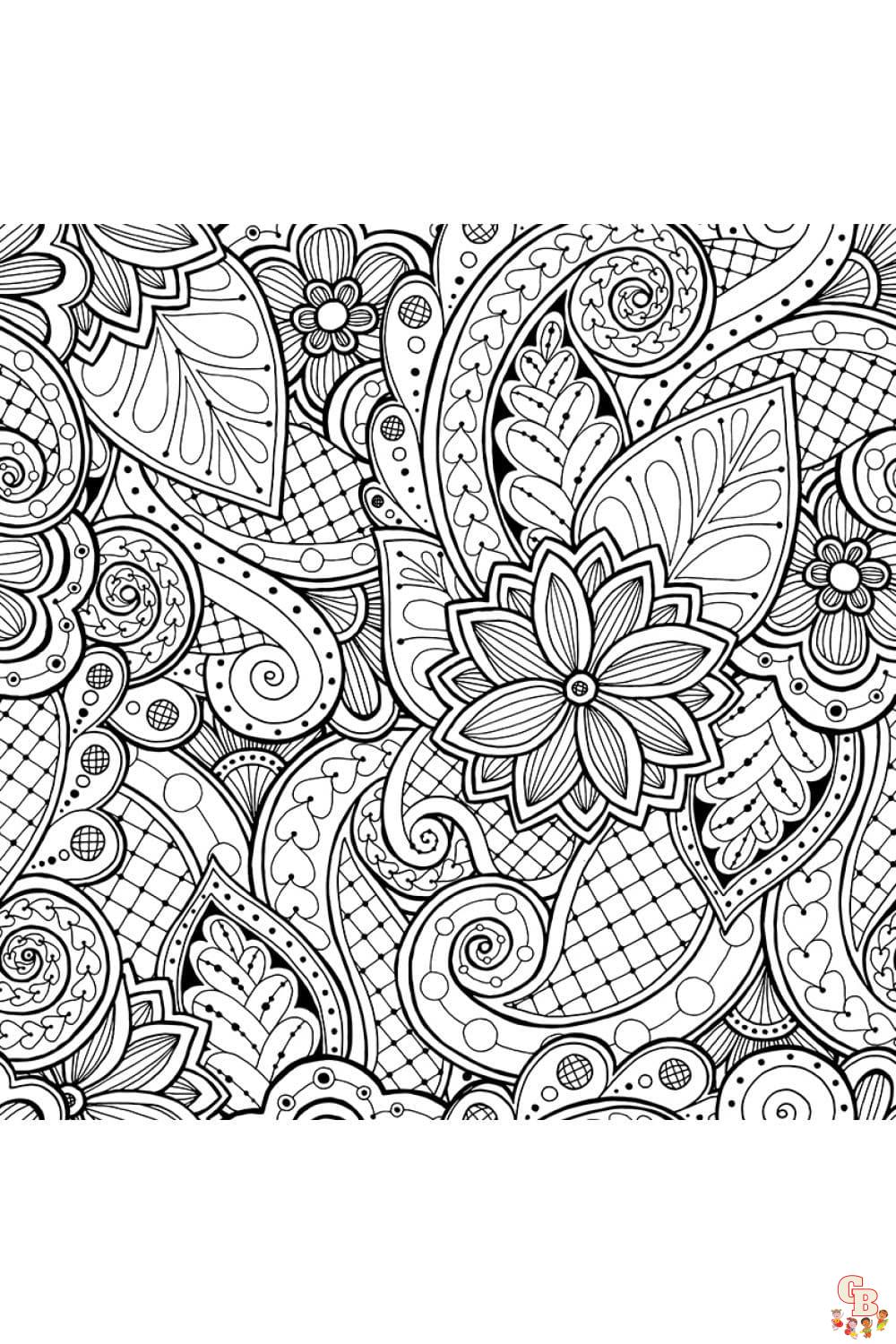 Plant Swirls Art Therapy Coloring Book Anxiety Zentangle Coloring Book for  Stress Relief Art Therapy Anxiety Coloring Book 