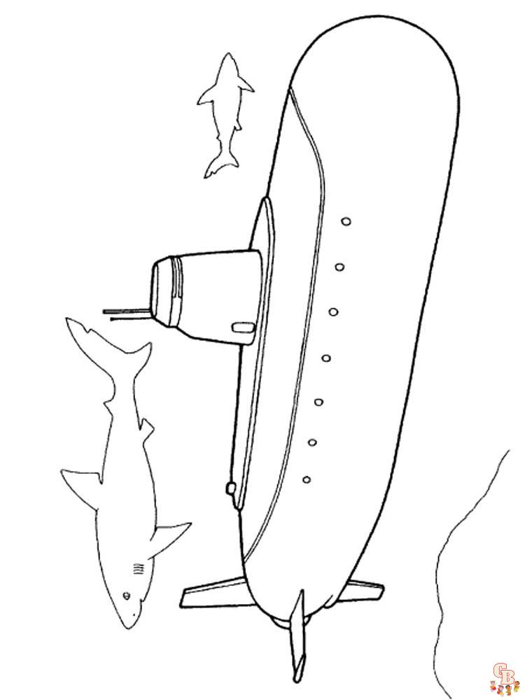 Submarine Coloring Pages 12