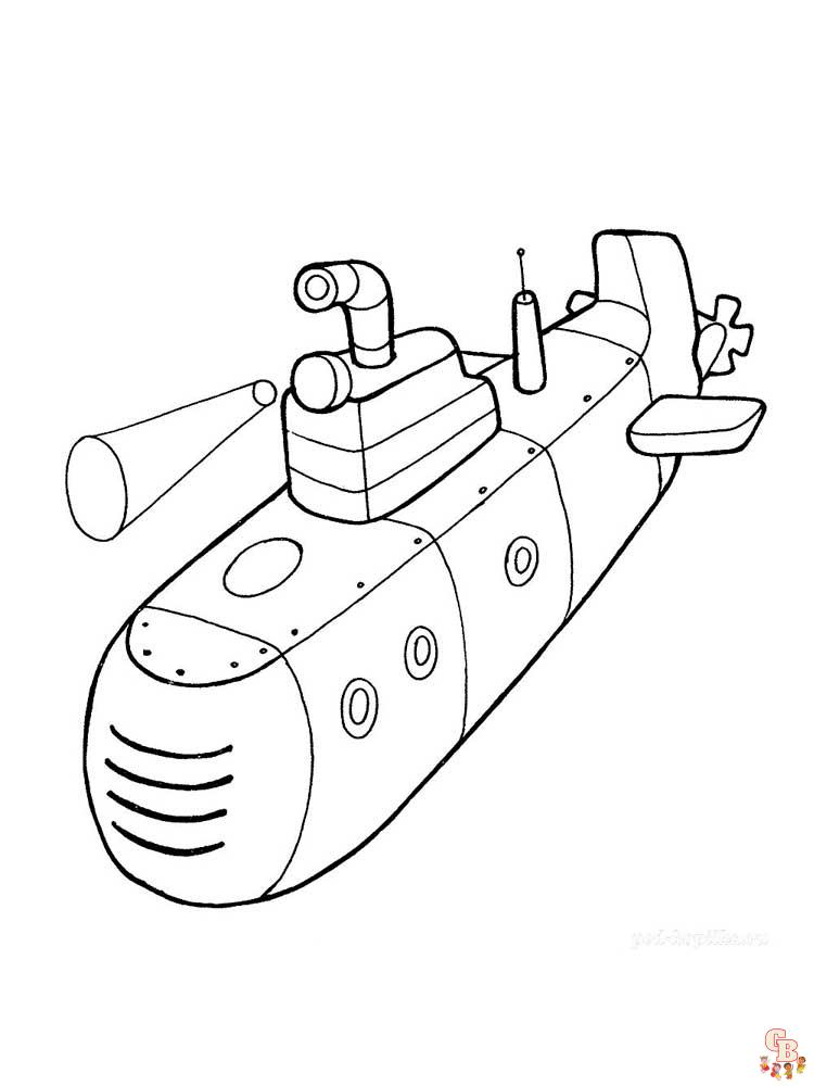 Submarine Coloring Pages 13