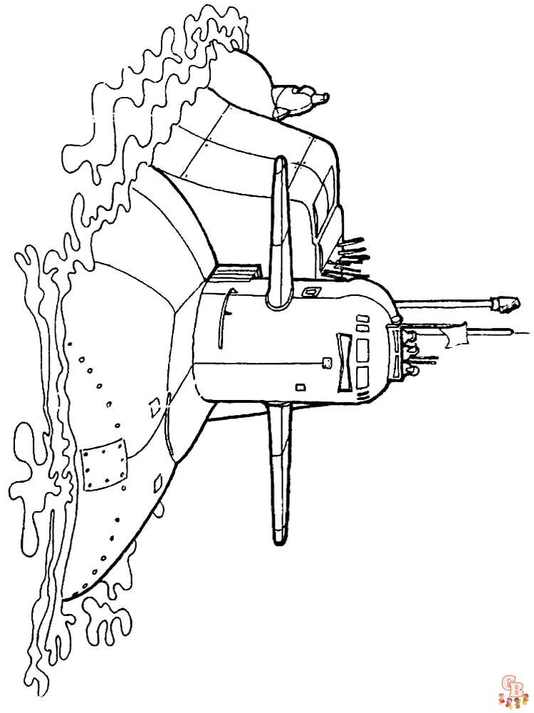 Submarine Coloring Pages 14