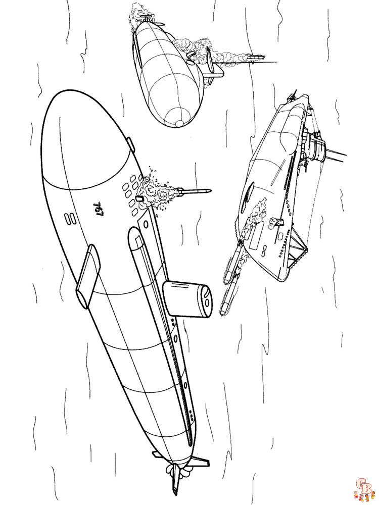Submarine Coloring Pages 15
