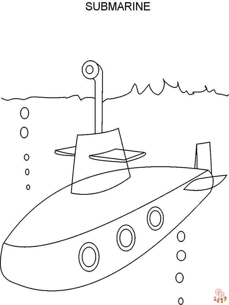 Submarine Coloring Pages 17