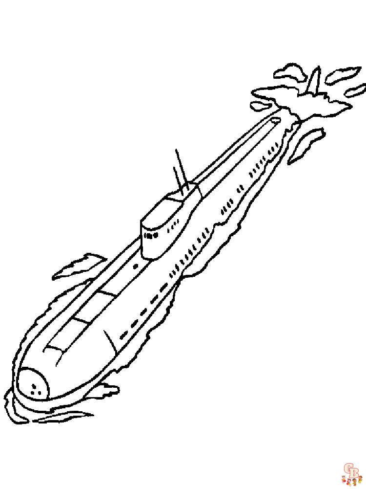 Submarine Coloring Pages 19