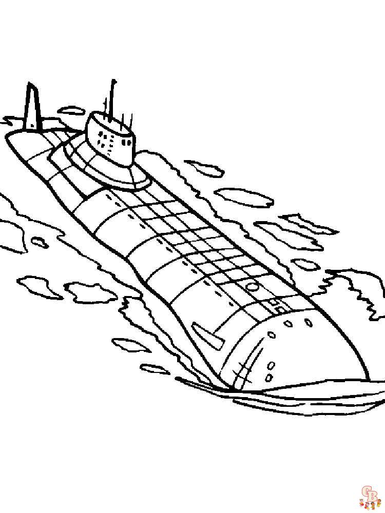 Submarine Coloring Page