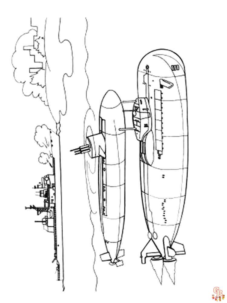 Submarine Coloring Pages 23
