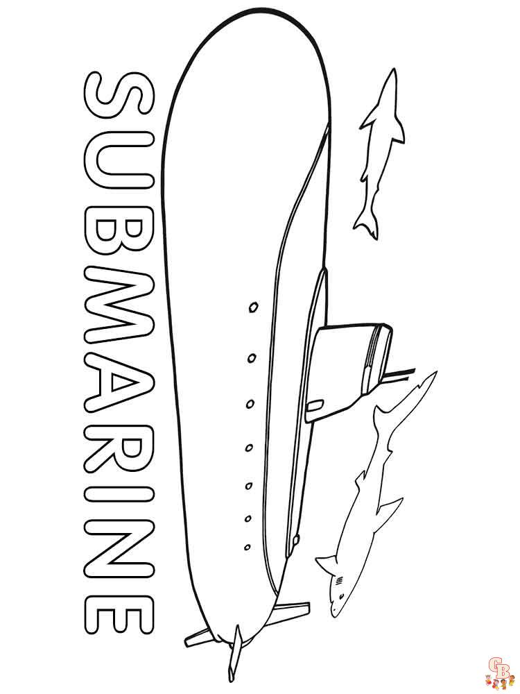 Submarine Coloring Pages 25