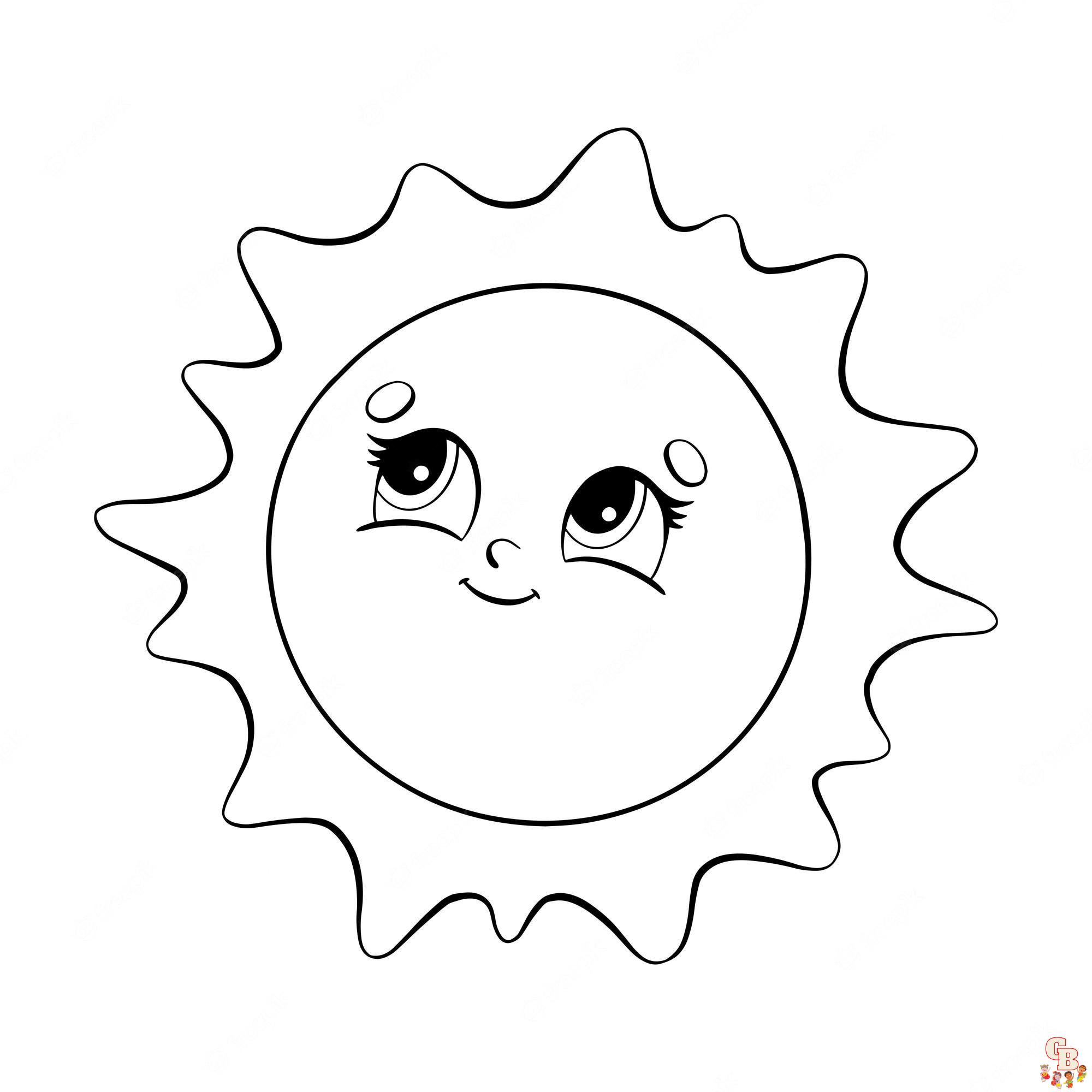 Sun Coloring Pages 1