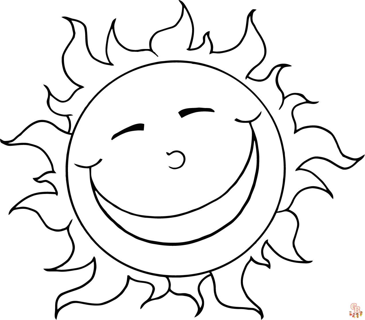 Sun Coloring Pages 2