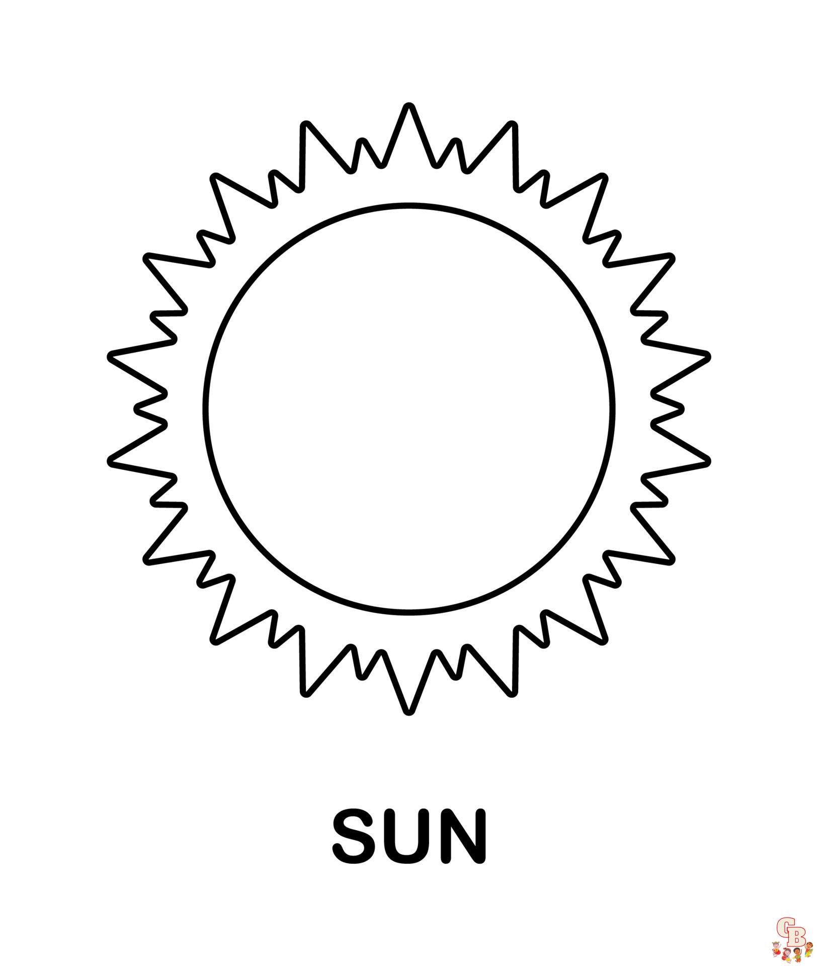 Sun Coloring Pages 3