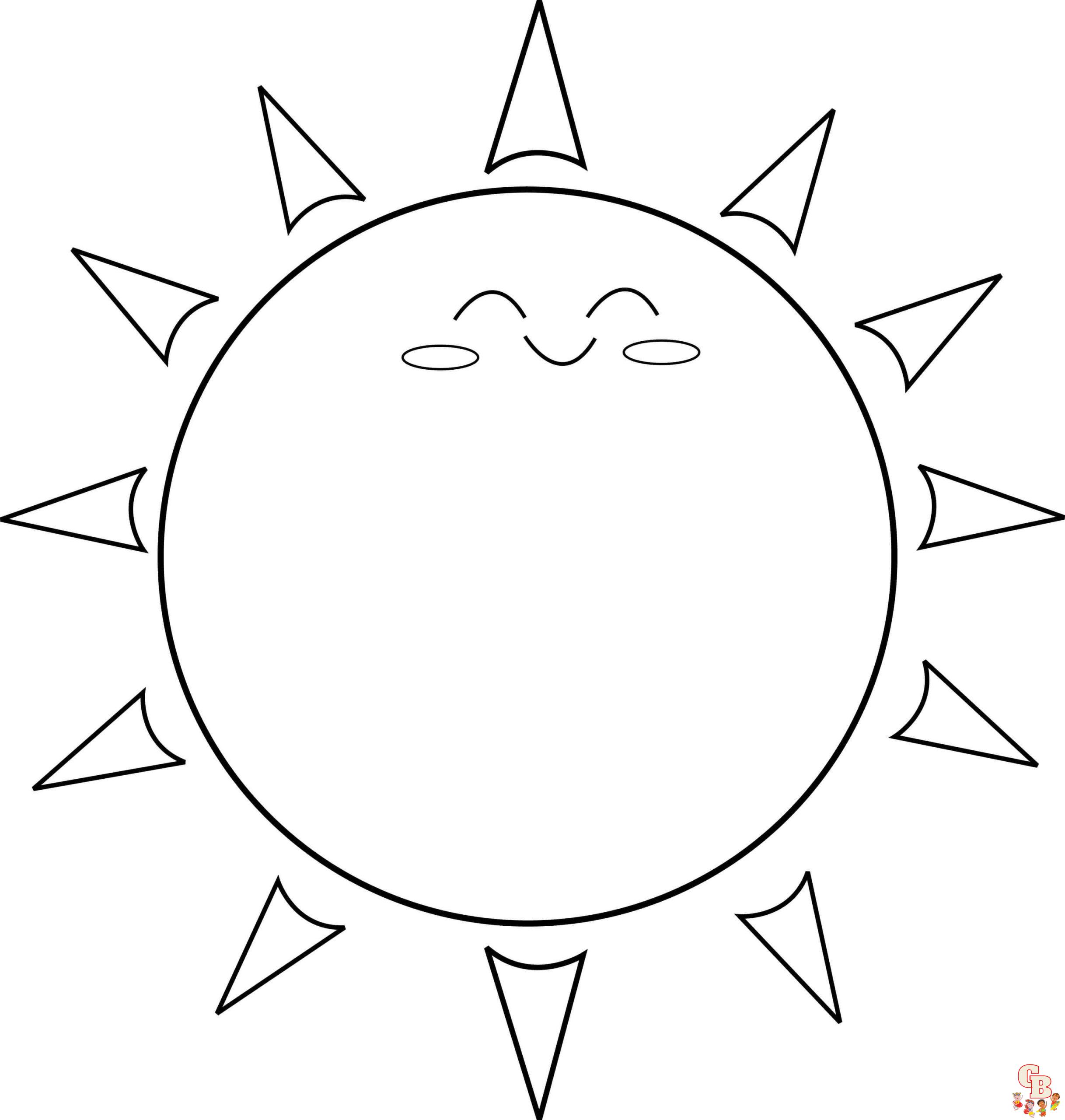 Sun Coloring Pages 4