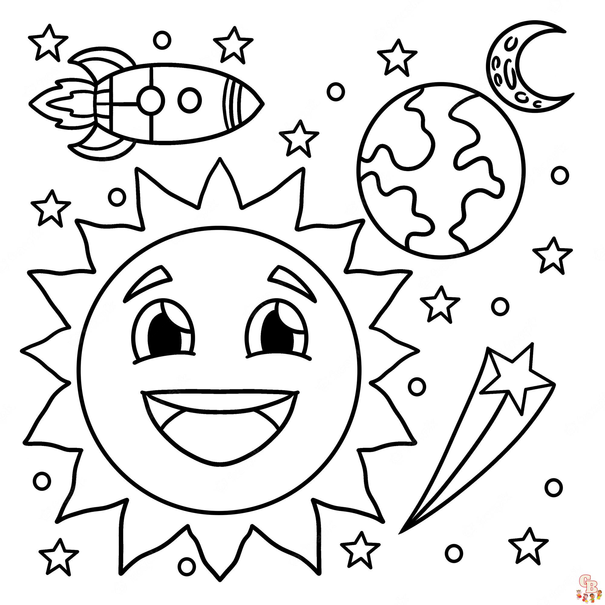 Enjoy Coloring the Sun with Free Printable Sun Coloring Pages