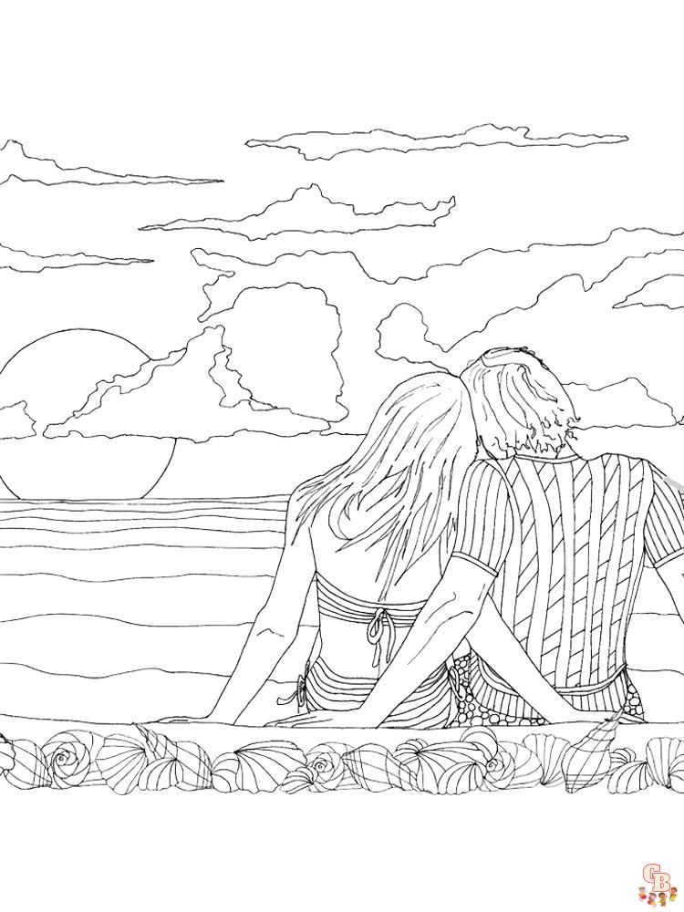 Sunset Coloring Pages 1