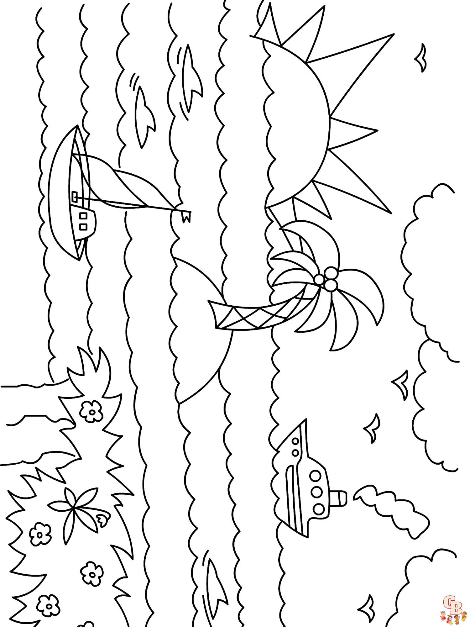 Sunset Coloring Pages 12