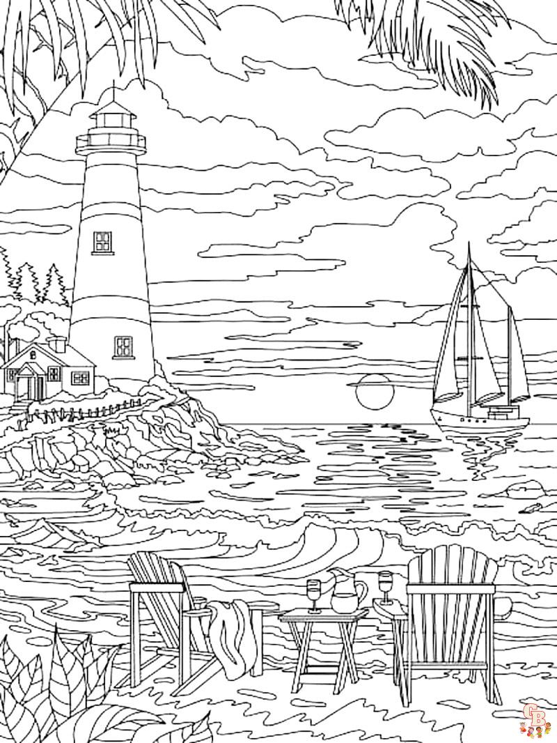 Sunset Coloring Pages 14
