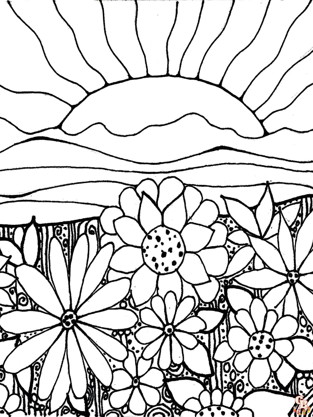 Sunset Coloring Pages 17