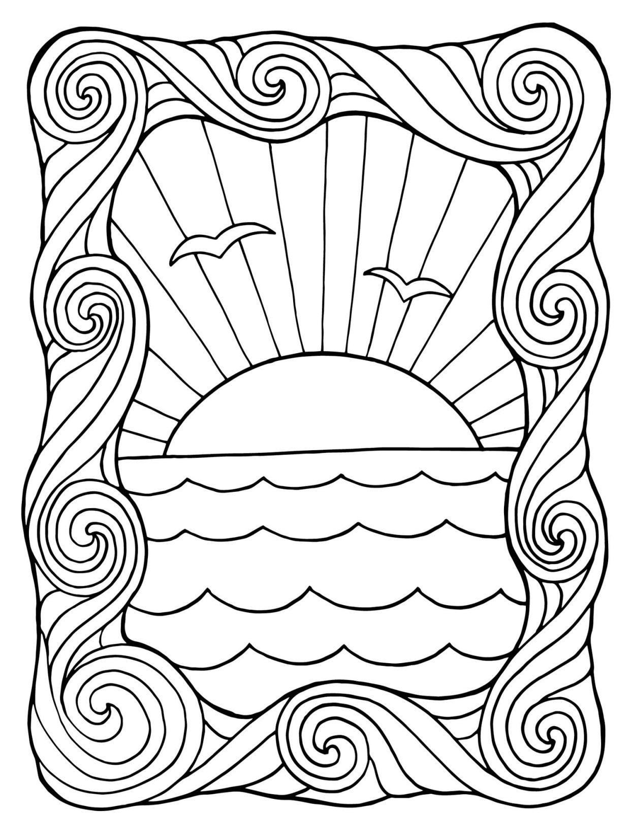 Sunset Coloring Pages 24