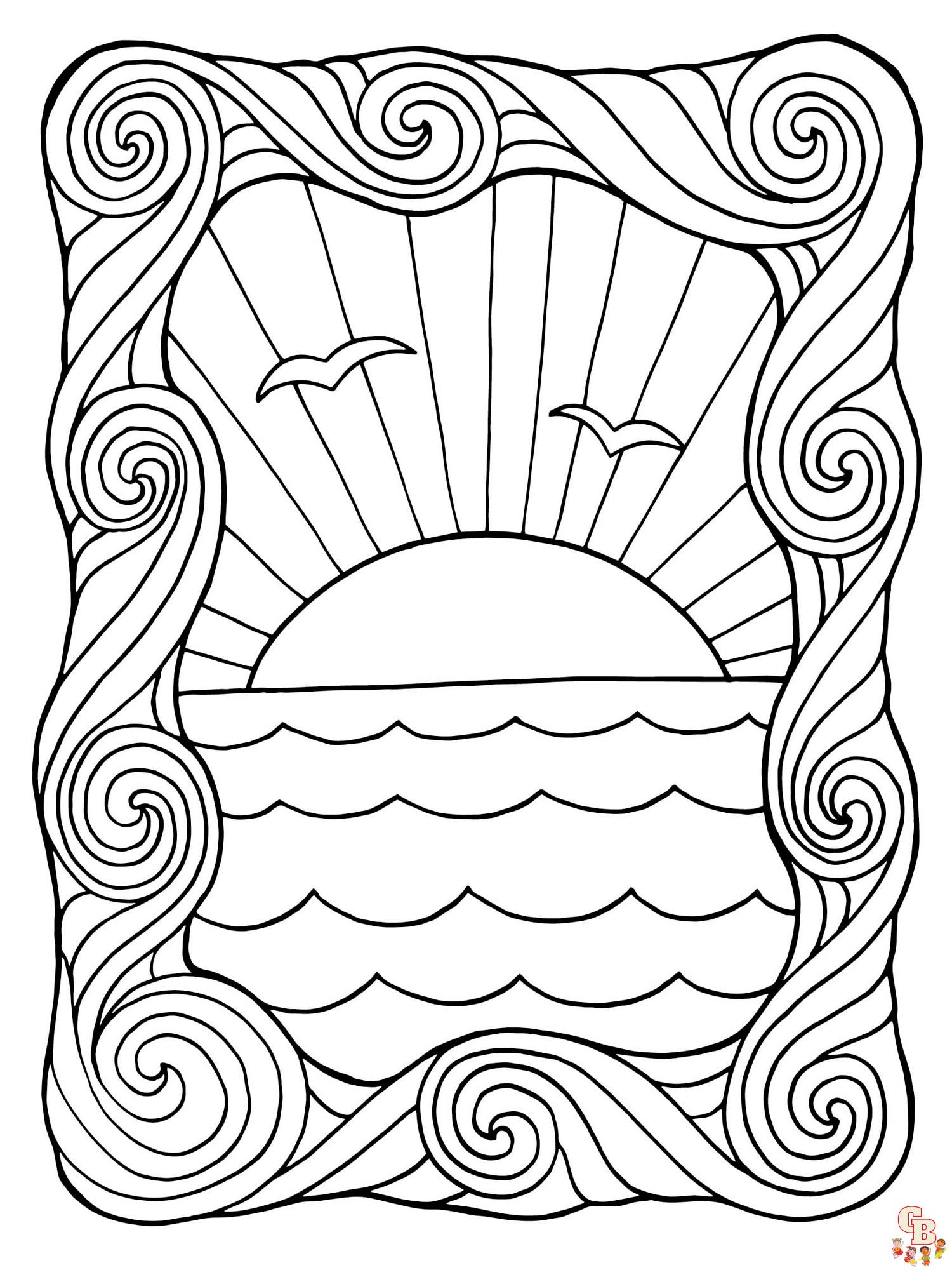 Sunset Coloring Pages 24