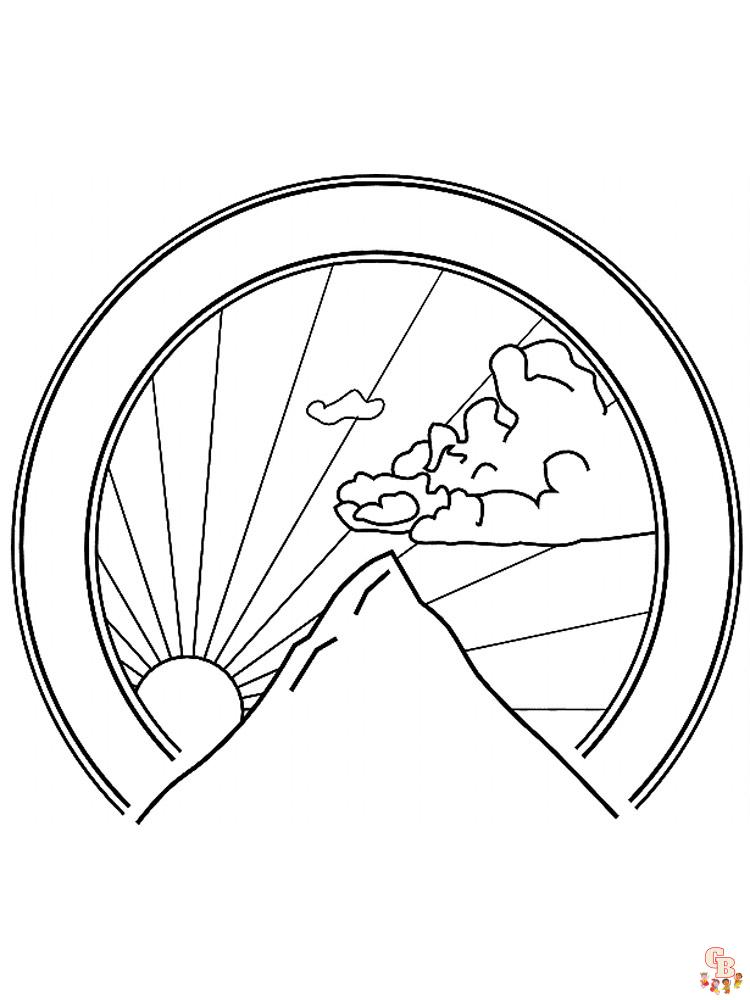 Sunset Coloring Pages 8