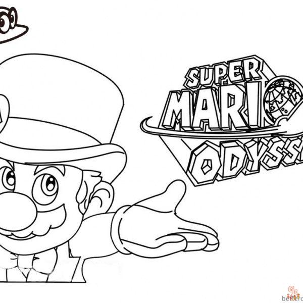 super Mario Odyssey m氓larbok