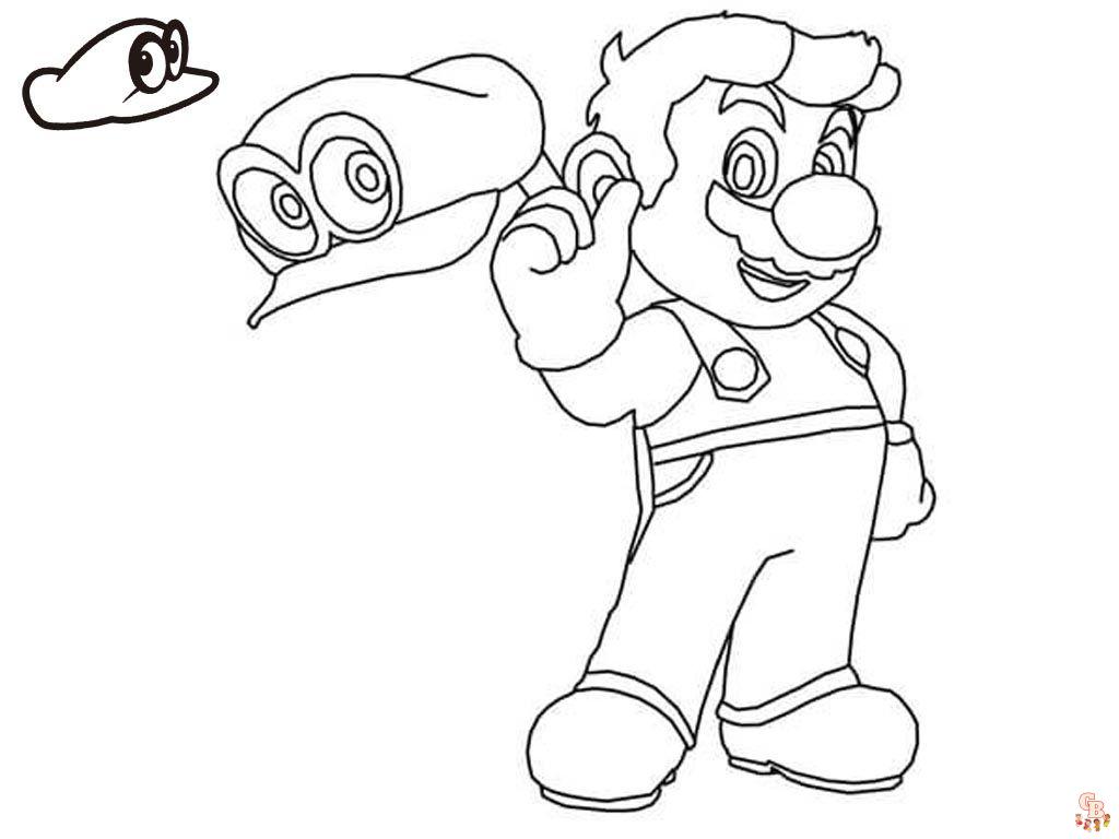 Funny Super Mario Odyssey Coloring Pages Free Printable