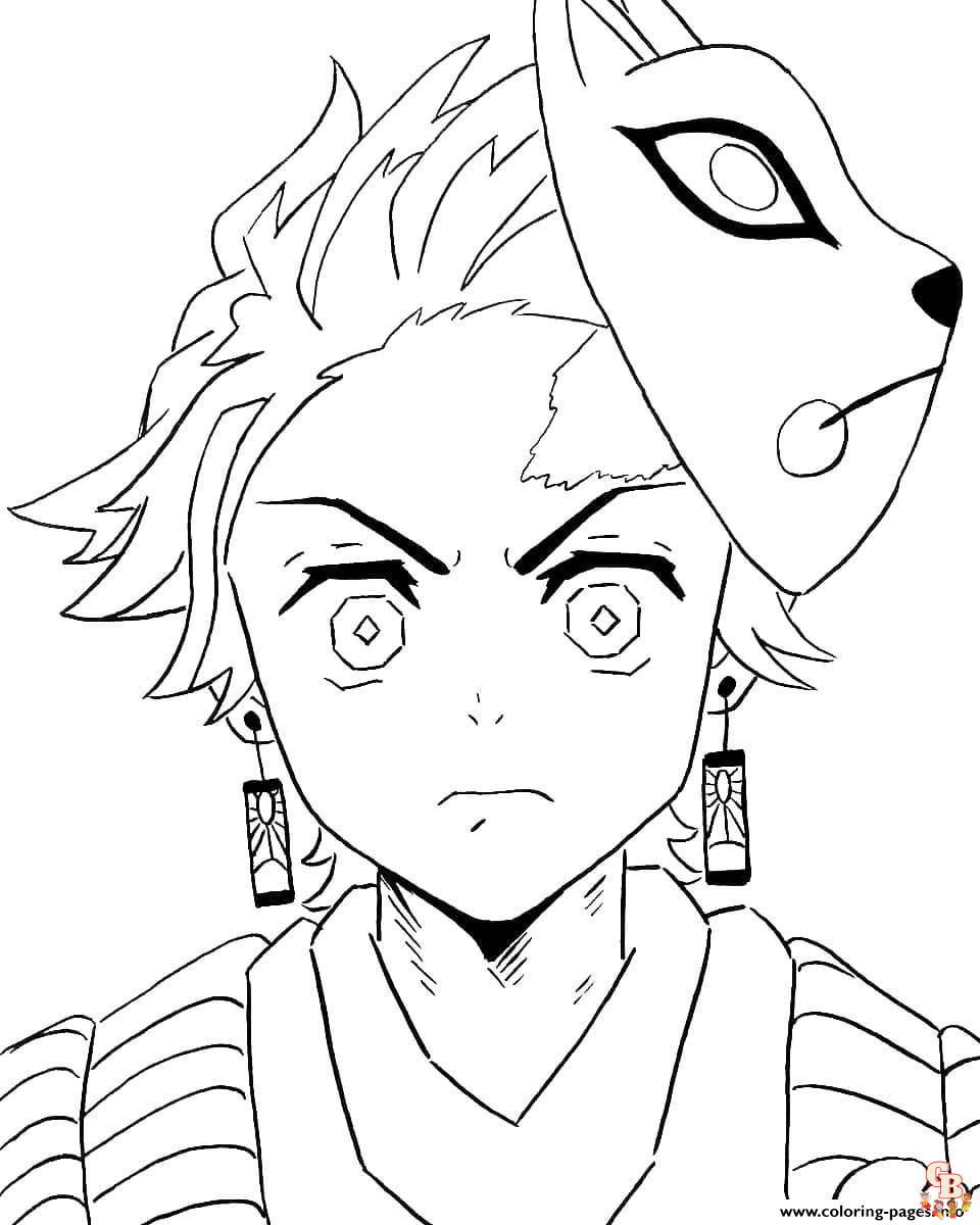 Tanjiro Coloring Pages 4