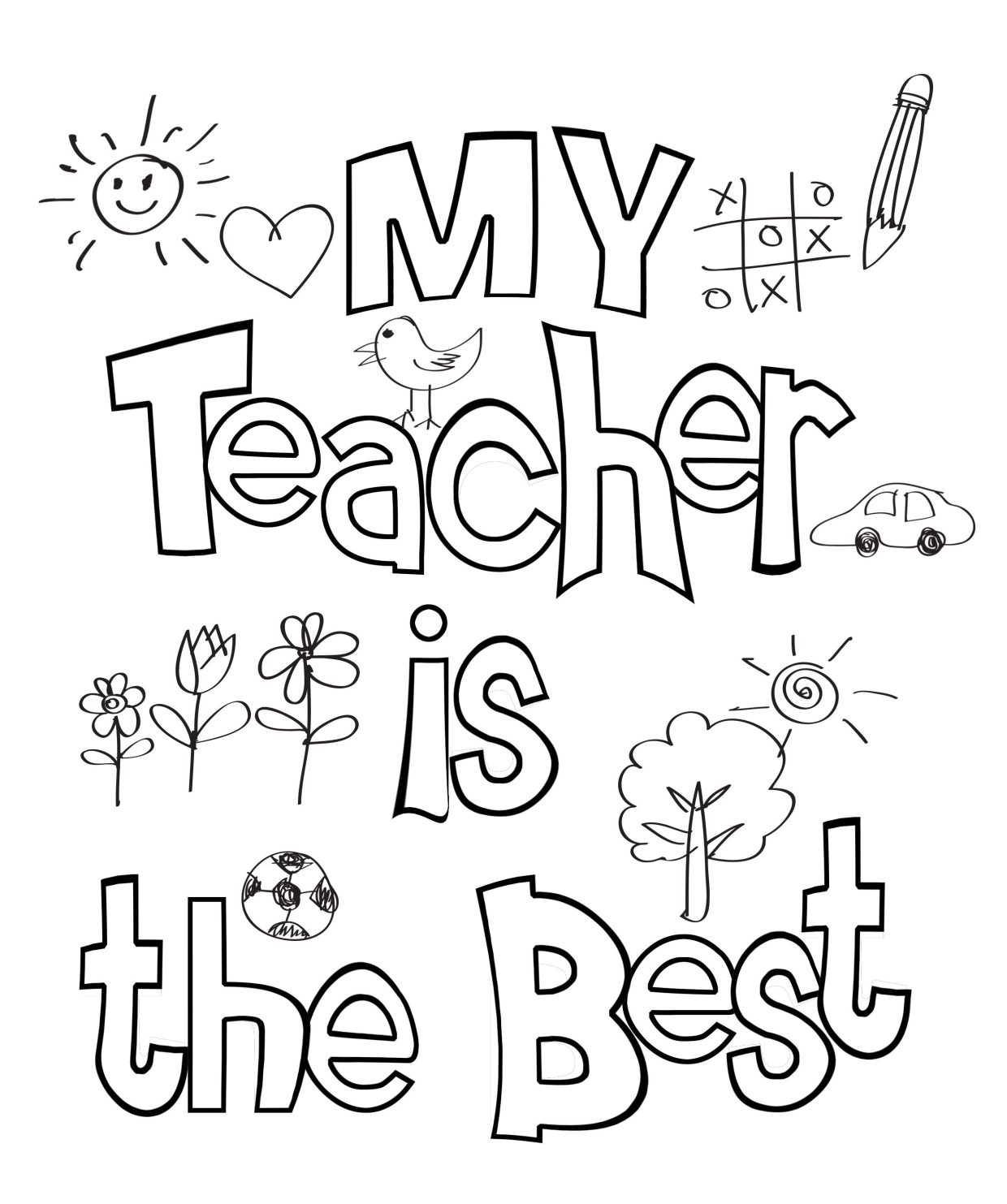 Teacher Appreciation Day Coloring Pages 1