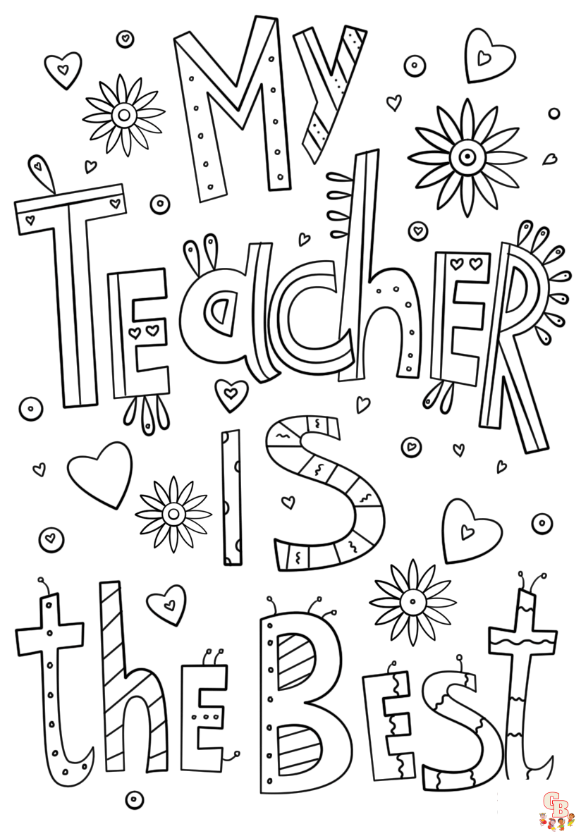 Öğretmen Takdir Günü Boyama Sayfaları 5