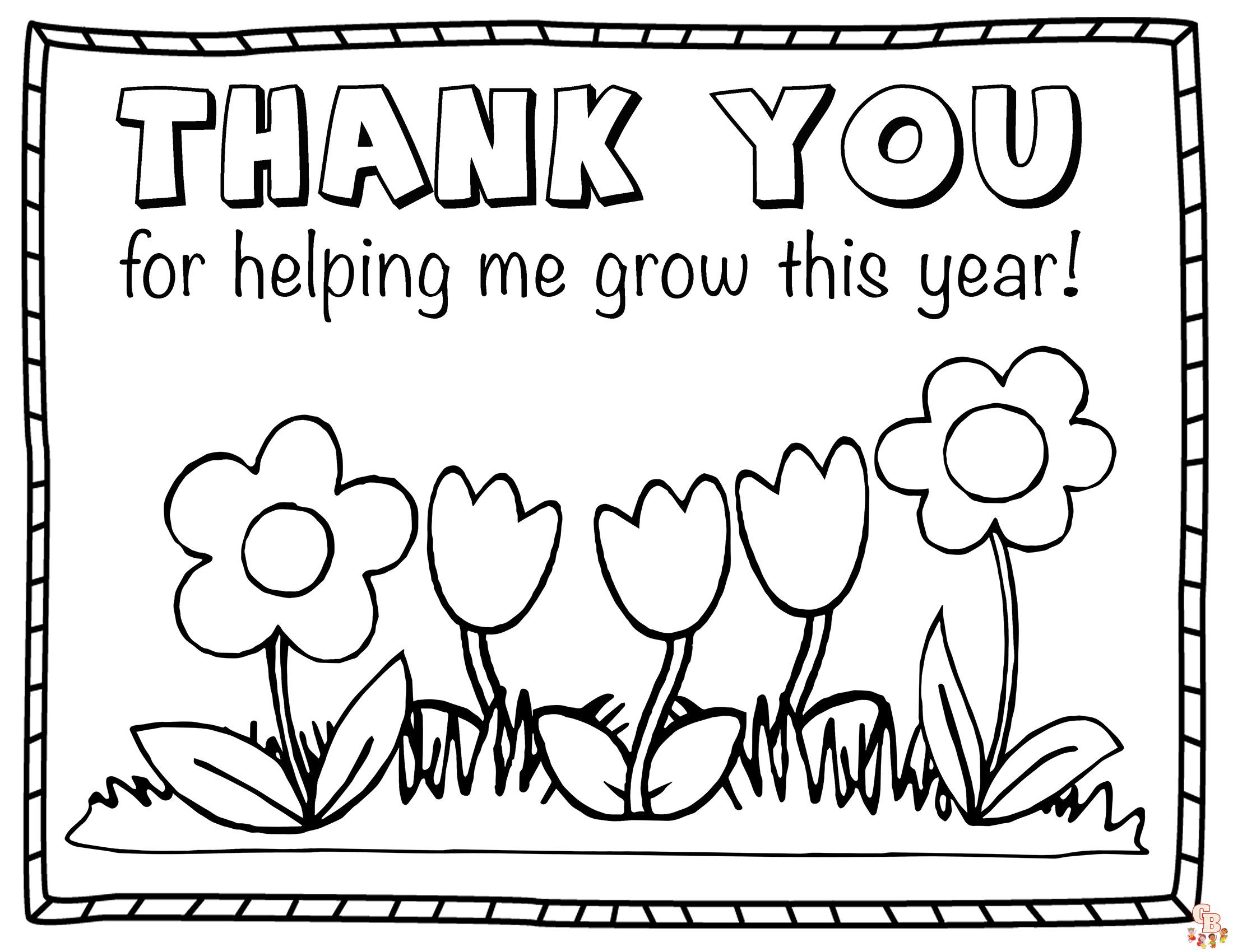 Thank You Coloring Pages