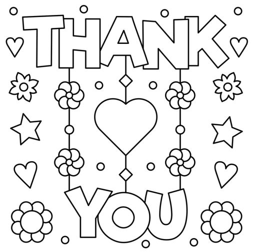 Free Printable Thank You Coloring Pages | GBcoloring