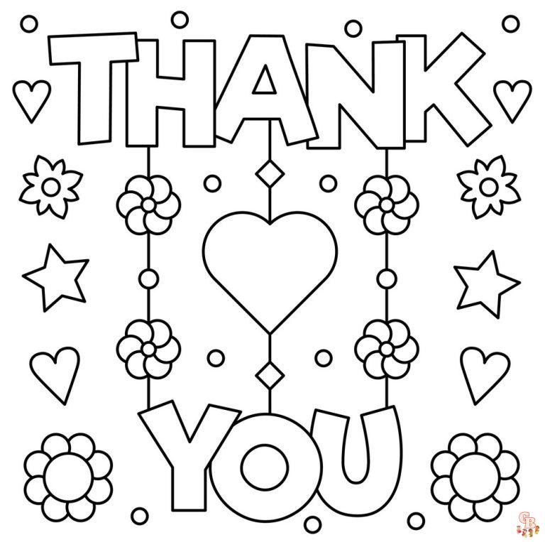 Free Printable Thank You Coloring Pages | GBcoloring