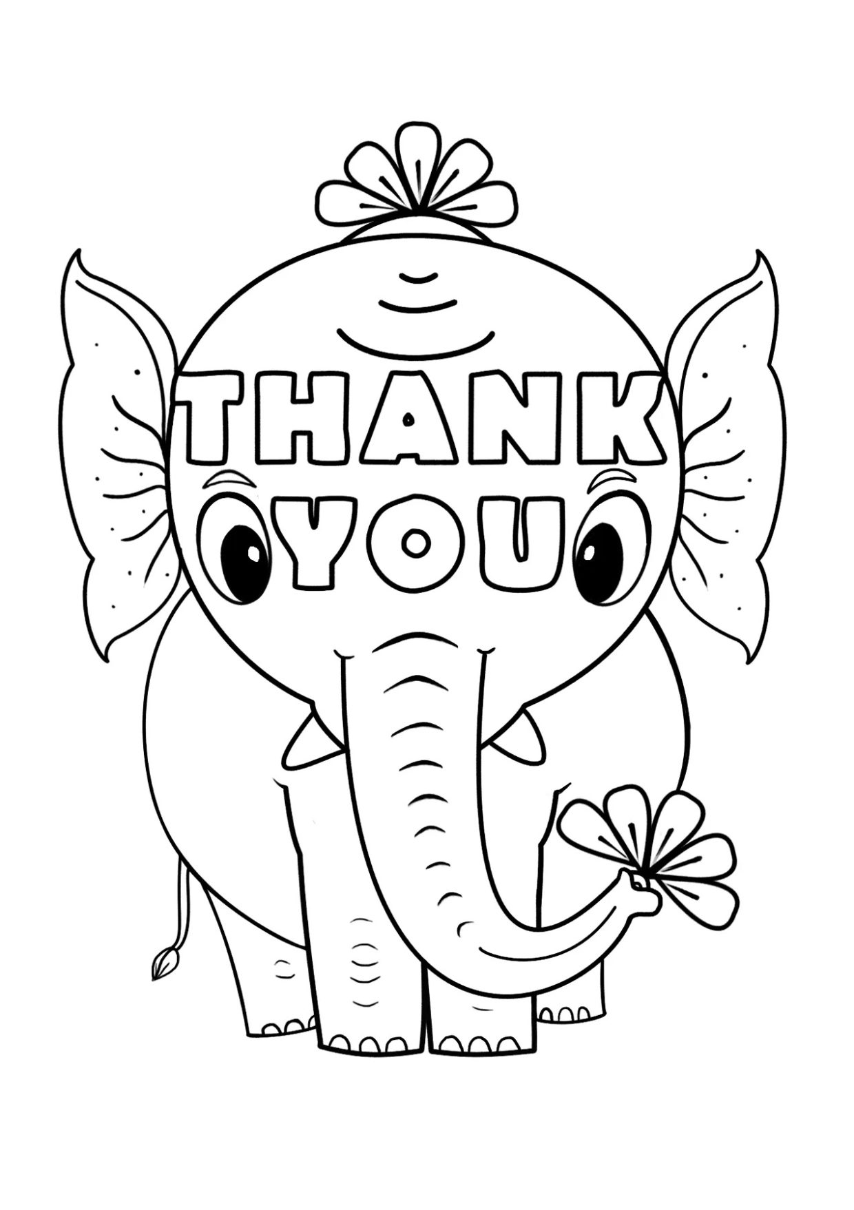 Free Printable Thank You Coloring Pages Gbcoloring