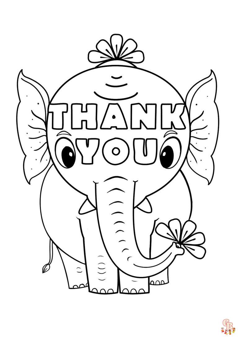 Free Printable Thank You Coloring Pages Gbcoloring 4189