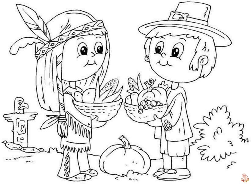 Thanksgiving Disney Coloring Pages 1