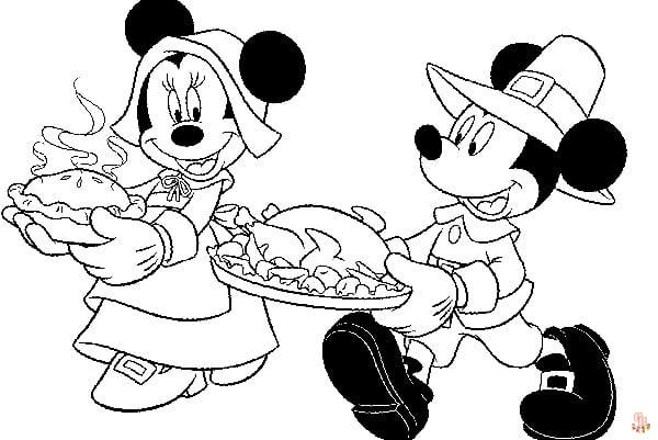 Thanksgiving Disney Coloring Pages 2