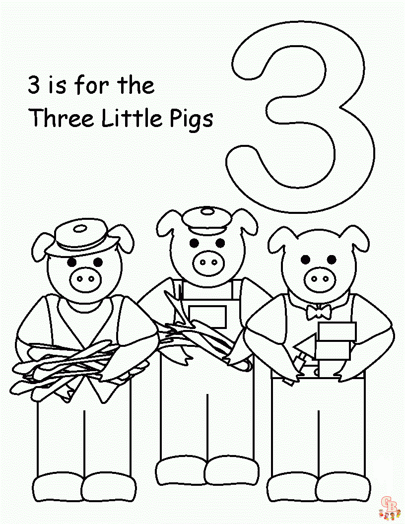 Three Little Pigs Coloring Pages 1