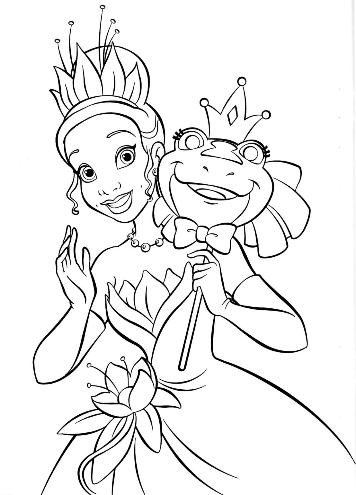 disney princesses coloring pages tiana