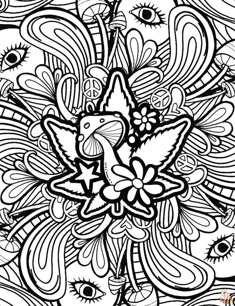 Trippy Coloring Pages 4