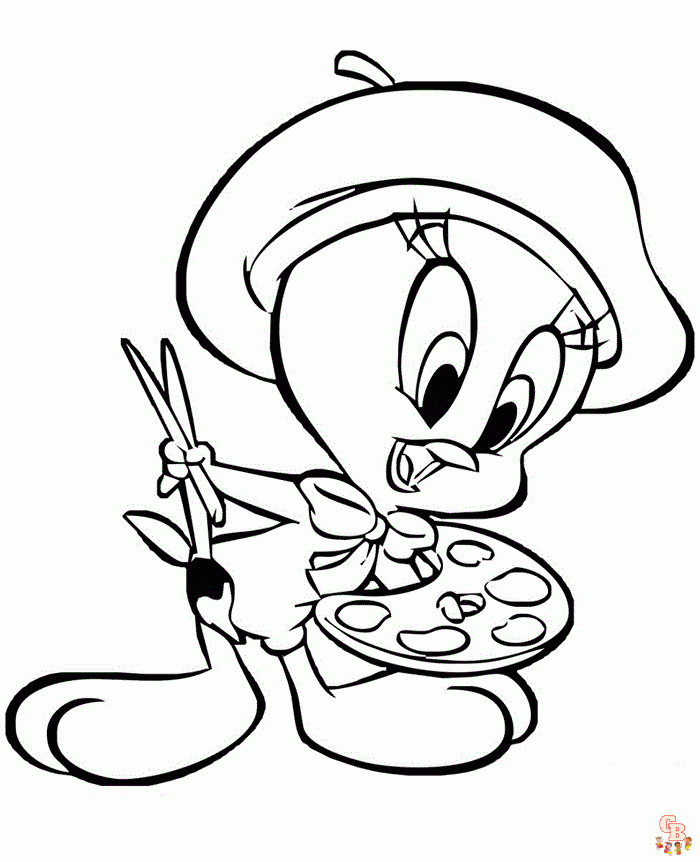 Tweety Bird Coloring pages 12