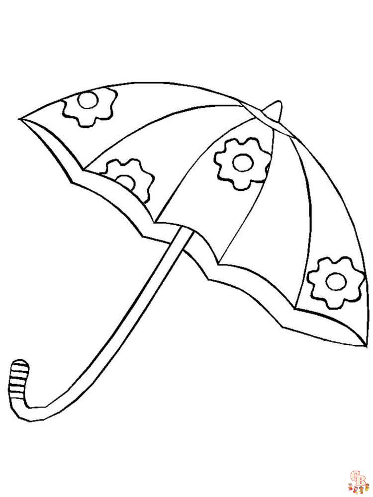 Umbrella Coloring Pages 11