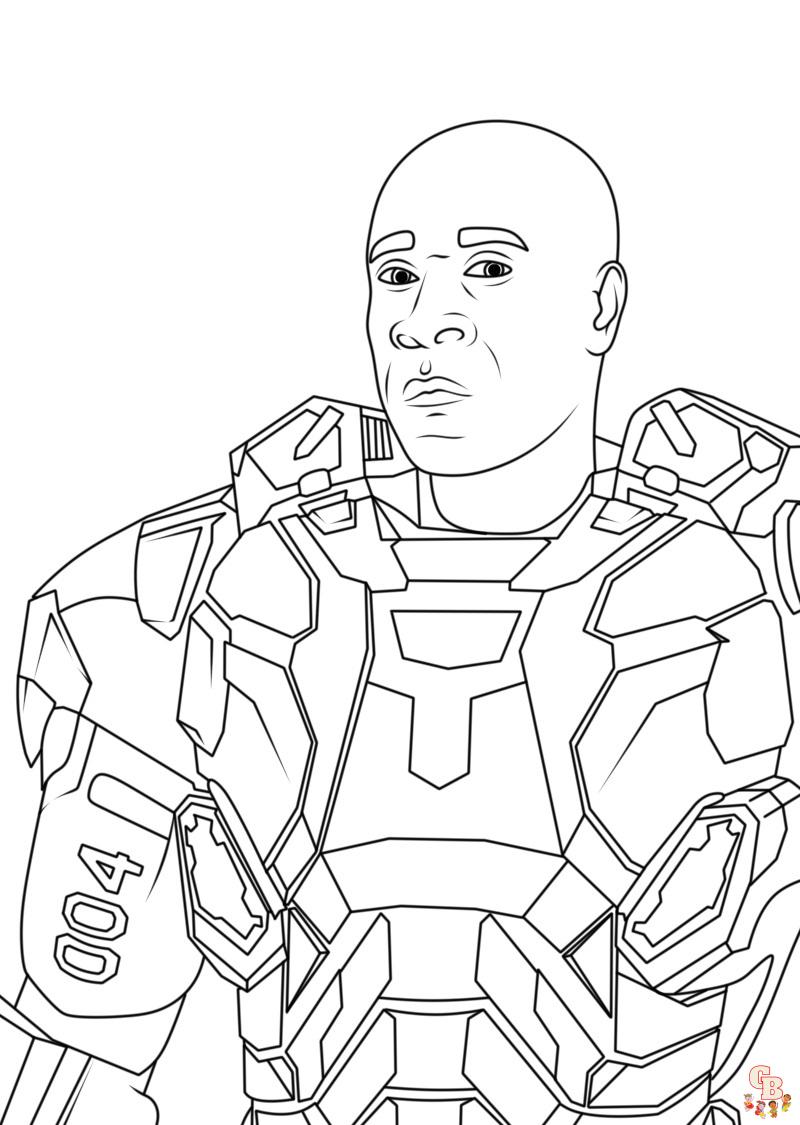 War Machine Coloring Pages 1