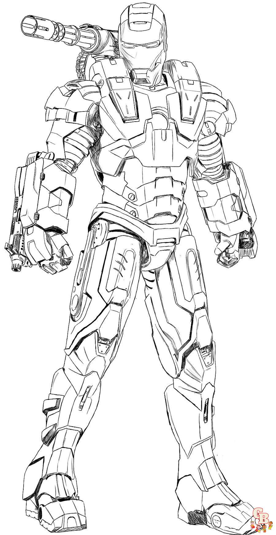 War Machine Coloring Pages 1