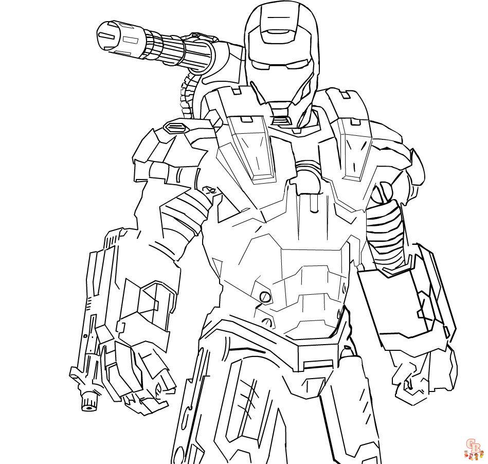 War Machine Coloring Pages 2