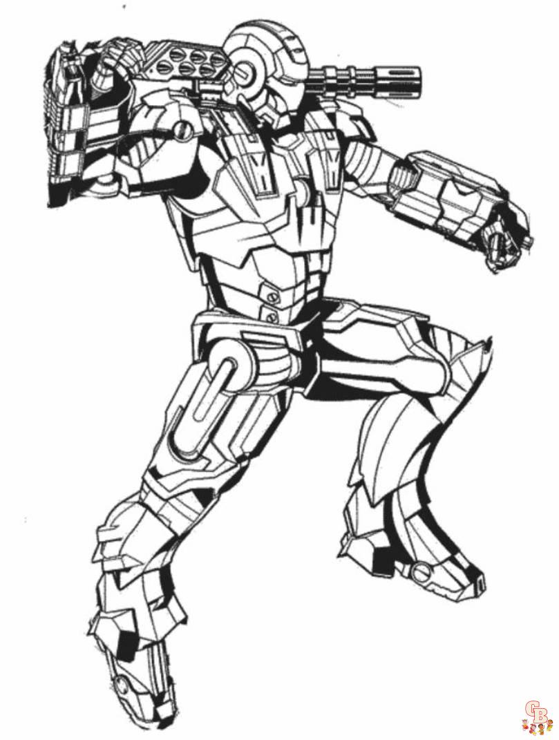 War Machine Coloring Pages 3