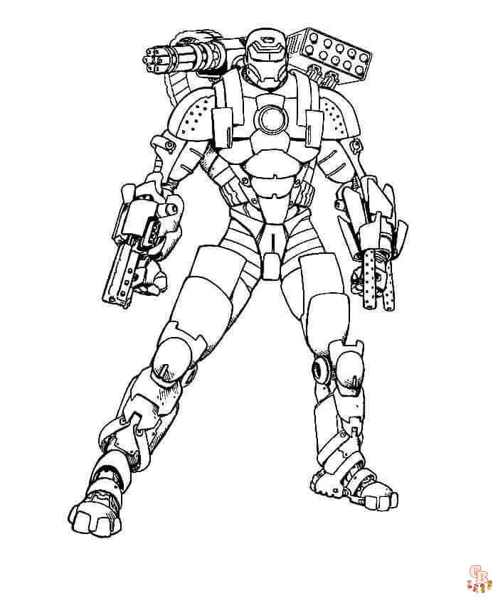 War Machine Coloring Pages 5