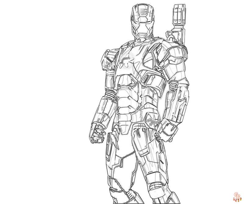 War Machine Coloring Pages 6