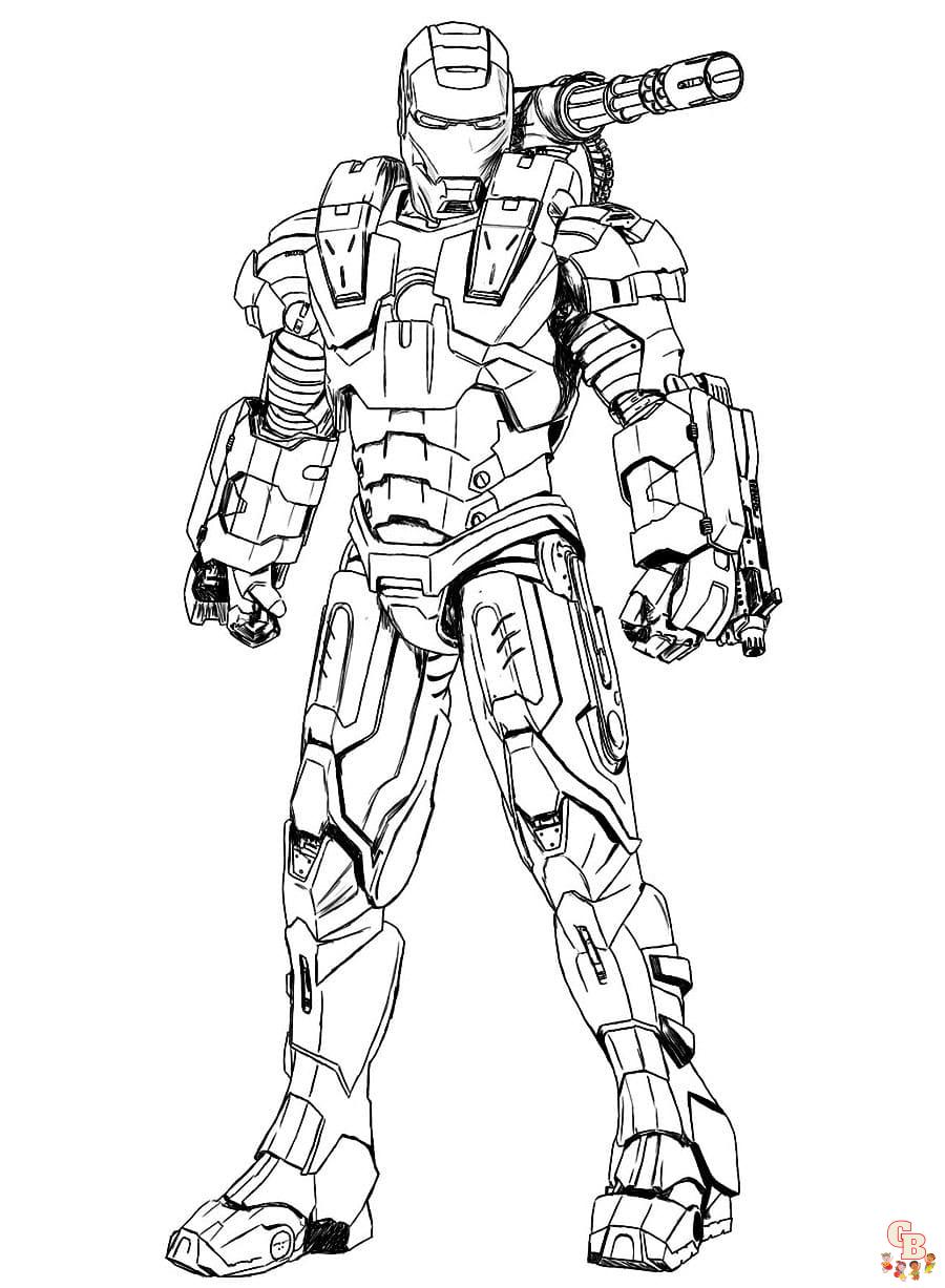War Machine Coloring Pages 7